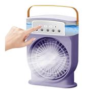 Ventilador de niebla, material ABS, boquilla de 5 agujeros, refrigeración portátil, depósito de agua de 600 ml, mini ventilador de velocidad ajustable para camping, playa, meditación, picnic en la