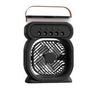 Ventilador de niebla portátil, ventilador de niebla - Mesa de mesa Personal Spray Water Mist Fan - Gadgets frescos recargables de 3 velocidades frescas con luz, humidificador más fresco de aire para