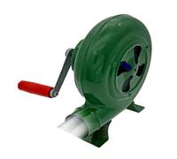 ventilador de palomitas de maíz, Soplador manual de carbón for barbacoa con manivela de metal verde de 80 W a 350 W(200w)