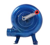 ventilador de palomitas de maíz, Soplador manual for barbacoa, ventilador de manivela azul, de 80 W a 350 W, construcción de metal(200w)