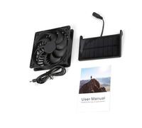 Ventilador de panel solar profesional de 3 W, extractor de aire para perros, gallineros, gallineros