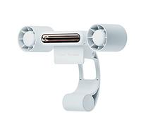Ventilador de pantalla colgante para monitor de computadora, enfriador de aire ajustable con lámpara LED, mesa silenciosa, acondicionador portátil fresco con función de iluminación, motor doble sin