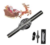 Ventilador De Pantalla Holográfica para Decoración Navideña, Proyector 3D De 14 Cm con Contenido De Navidad Y Halloween, Controlable por App para Hogar, Fiesta Y Exhibición En Tienda