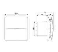 Ventilador de pared (Blanco, 9,9 cm)