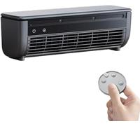 Ventilador de pared inalámbrico, enfriador de pared recargable por USB con 3 velocidades, ventiladores de aire portátiles sin conductos con control remoto para dormitorio, hogar y cocina (gris)