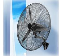 Ventilador De Pared Industrial, Oscilante De 50, 65 Y 75 Cm, 3 Velocidades, Rejilla Metálica Resistente, Oscilación De 120°, Para Almacén, Taller, Invernadero Y Uso Comercial(500MM)