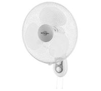 Orbegozo WF 0139 - Ventilador de pared, movimiemto oscilante, 3 velocidades, temporizador de 120 minutos, cabezal inclinable, aspas 40 cm, 40 W, Color Blanco.