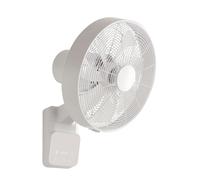 Ventilador de pared pequeño con mando a distancia Airos Eco Design blanco tem...