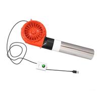 Ventilador de parrilla portátil alimentado por USB, soplador de aire de mano con velocidad ajustable para un encendido eficiente del carbón durante el campamento (3#)