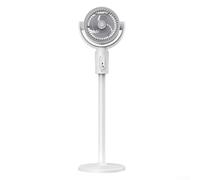 Ventilador de pedestal ajustable con control remoto: 5 velocidades y oscilación de 180°, ventilador de pie de altura ajustable, ventilador eléctrico recargable por USB oscilante, circulador de aire