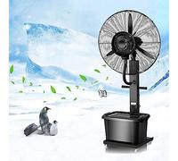Ventilador De Pedestal Con Tanque De Gran Capacidad De 42 L, Ventilador De Nebulización Oscilante De Pie Con 3 Velocidades, Rueda Universal De 360°, Kit De Pulverización De Niebla, Ventilador De Refr