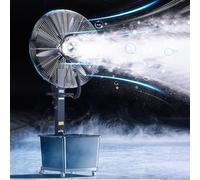 Ventilador De Pedestal Para Patio Exterior Con Depósito De 42L Nebulizador Ventilador Industrial 3 Velocidades Fan Grande De Pie Oscilante 4 Ruedas Para Garaje Fábrica Taller(65cm/25.6in)