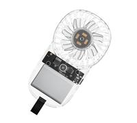 Ventilador de personal portátil, ventilador de mano portátil, ventilador personal portátil, 3 velocidades de, iluminación ambiental transparente gadget fresco, potentes para