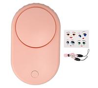 Ventilador de Pestañas, Secador de Ventilador de Pestañas de Diseño Silencioso, Marco de Soporte en T de Viento Natural, Batería de Gran Capacidad para el Hogar para Salón de Belleza(rosado)