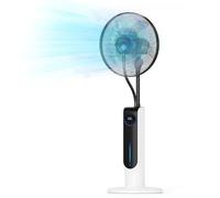 Ventilador de Pie Botón Táctil con Control Remoto Nebulizador Enfriamiento por Pulverización de 8~10h Programable for Patios, Talleres, Almacenes, Industria