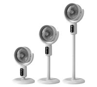 Ventilador de pie con batería de 4000 mAh, ajuste a 5 velocidades, función | Ventilador silencioso para propietarios e inquilinos, oficina, dormitorios, estudio, garaje, taller