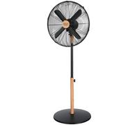 Cecotec Ventilador de Pie EnergySilence 600 Woodstyle. 50 W, Acabado en Madera, Diámetro 16" con 4 Aspas, 3 Velocidades, Oscilación, Altura ajustable, Máxima seguridad