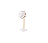 Ventilador de pie metal color blanco/madera serie colibri 28cm