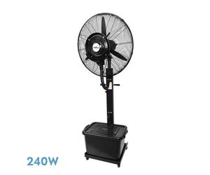 Ventilador de pie nebulizador diluvio fabrilamp negro 240w, tanque 42l