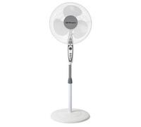 Orbegozo SF 0147, Ventilador de pie, 50 W, 3 velocidades de ventilación, oscilante, altura regulable, silencioso, rejilla de seguridad, tamaño de aspas 40 cm, color blanco