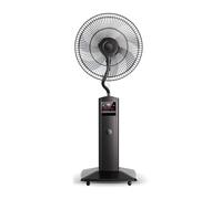 Ventilador de pie oscilante de pedestal, nebulizador de pie con 3 velocidades y control inteligente para el hogar, sala de estar, estudio y oficina (negro)