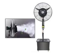 Ventilador De Pie para Patio, Tanque de 42L, 65/75cm Ventilador Nebulizador Refrigerante con Depósito Y Ruedas, 3 velocidades y oscilación de 90°(750mm Adjustable)