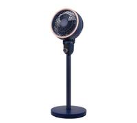 Ventilador de pie silencioso, 50W, 18 cm de aspas, oscilación automática, 3 Velocidades, Motor DC，altura regulable 41-85 cm, Inclinación 65°, Oscilación 90°，fácil control, para dormitorio, Azul Marino