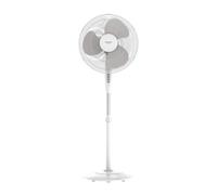 Taurus - Ventilador de pie Greco 16CR | 45W | 3 Aspas 40 cm | 3 Velocidades | Oscilación Automática | Altura Ajustable 108-132 cm| Silencioso | Portátil | Base Antideslizante | Blanco