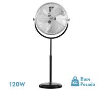 Ventilador de pie trascias 120w negro regx55x55 cm 3 velocidades orie