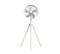 Newlux - Ventilador de Pie Tripod W3050 con 5 Aspas de Metal, Altura Regulable 120-130cm, Oscilación Automática 80º y 3 Velocidades. Ventilador de Trípode Plegable con Motor de Cobre 50W (Negro)