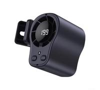 Ventilador de Pinza ABS para compacto con LED Nocturna Ventilador | Recargable USB, rotación 360°, LED, clip para fuerte, ideal coche camping(Dark Gray)