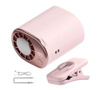 Ventilador de pinza - Silencioso, ajustable con rotación de 360° | Ventilador portátil recargable con fijación de clip - para uso en viajes, camping, festivales de música, transporte público y otras