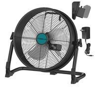 Ventilador de piso de 12 pulgadas que funciona con pilas para batería Makita de 18 V, ventilador portátil con adaptador de CA y salida USB, ventilador inalámbrico de alta velocidad industrial de metal