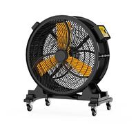 Ventilador de piso para taller industrial grande, de alta velocidad, de metal con rueda universal de 360°, para garaje, almacén y fábrica (106/42 pulgadas)