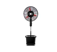 Ventilador de piso, ventilador industrial oscilante nebulizador con base pesada, motor de cobre para uso en exteriores, evita la entrada de agua y la caída del tapón.