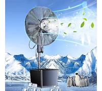 Ventilador de piso, ventilador industrial oscilante nebulizador con base pesada, motor de cobre para uso en exteriores, evita la entrada de agua y la caída del tapón.