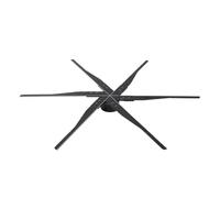 Ventilador de proyector holográfico 3D 115/85 cm, luz Logotipo publicitario con plla WiFi, lámpara holográfica LED, publicitaria Amplio ángulo de visión(115cm)