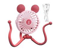 Ventilador de pulpo para cochecito, ventilador de trípode con clip para cochecito, clip de trípode flexible eléctrico portátil, ventilador silencioso para uso en cinta de correr