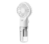 Ventilador de pulverización de agua,Ventilador de pulverización de mano - Mini ventilador recargable portátil de viaje,4 velocidades ajustables, diseño de tanque de agua, rociador de niebla de larga d