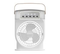 Ventilador de pulverización de cinco agujeros, ventilador de refrigeración para aire acondicionado portátil, ventiladores de aire más frío, con diseño ligero y portátil, silencioso, 26 x 21 cm, para