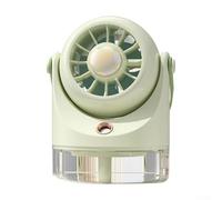 Ventilador de pulverización de humedad portátil, tanque de agua de 100 ml, mini ventilador de refrigeración de mesa alimentado por pilas para viajes y camping (verde)
