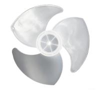 Ventilador de PVC con agujero en D para aplicaciones de ventilador de piso de turbina que soporta rotación estable y distribución efectiva del aire de la habitación (blanco -18 cm)