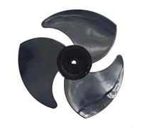 Ventilador de PVC con agujero en D para aplicaciones de ventilador de piso de turbina que soporta rotación estable y distribución efectiva del aire de la habitación (negro -18 cm)
