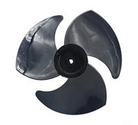 Ventilador de PVC con agujero en D para aplicaciones de ventilador de piso de turbina que soporta rotación estable y distribución efectiva del aire de la habitación (negro -15 cm)