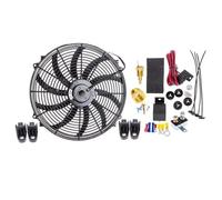 Ventilador de Radiador Coche Ventilador De Radiador Eléctrico De 16 Pulgadas 120W 3000 CFM Kit De Relé Termostato E Interruptor Apto Para Todo Tipo Vehículos Proyectos De Ingeniería.