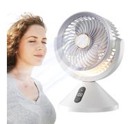 Ventilador de recirculación eléctrico | Ventilador de mesa recargable con circulación de aire - Suspensible 100 niveles dispositivo de verano para dormitorio, oficina, habitación de estudiante