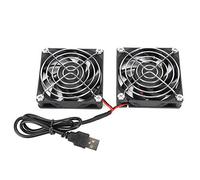 Ventilador de refrigeración, 5 V, alimentado por USB, silencioso, ultradelgado, portátil, doble ventilador de refrigeración, enrutador, enfriador de disipación de calor para Tengda ASUS-RT AC68U/AC86U