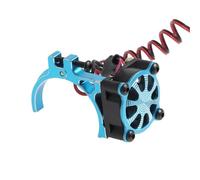Ventilador de refrigeración con disipador de Calor for Motor 540, 550, 3650 y 3660 con Sensor térmico for Coche RC Axial SCX10 de 1/8 y 1/10, Traxxas, TRX4 y Tamiya.(Blauw)