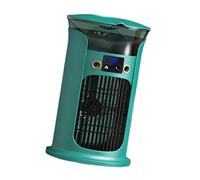 Ventilador de refrigeración de aire de escritorio, carga USB portátil con opción de 3 velocidades y 7 colores LED para oficina en casa o dormitorio, máquina de refrigeración de bajo consumo
