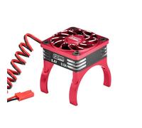 Ventilador de refrigeración de aluminio de alta velocidad de 20.000 rpm, compatible con motor de 36 mm para actualizaciones Traxxas 1:16 Mini Maxx/Mini Slash/XRT VXL 3S/1:8 Jato 4X4 - Rojo